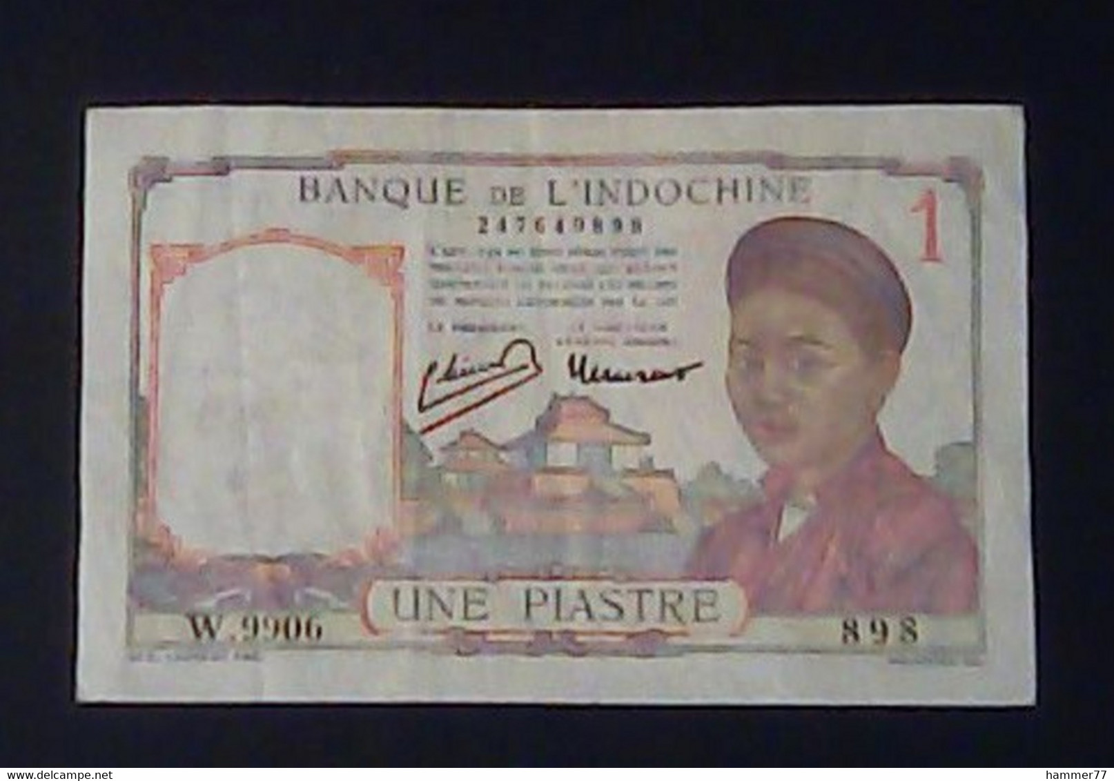 Indochina 1946: 1 Piastre - Indochina