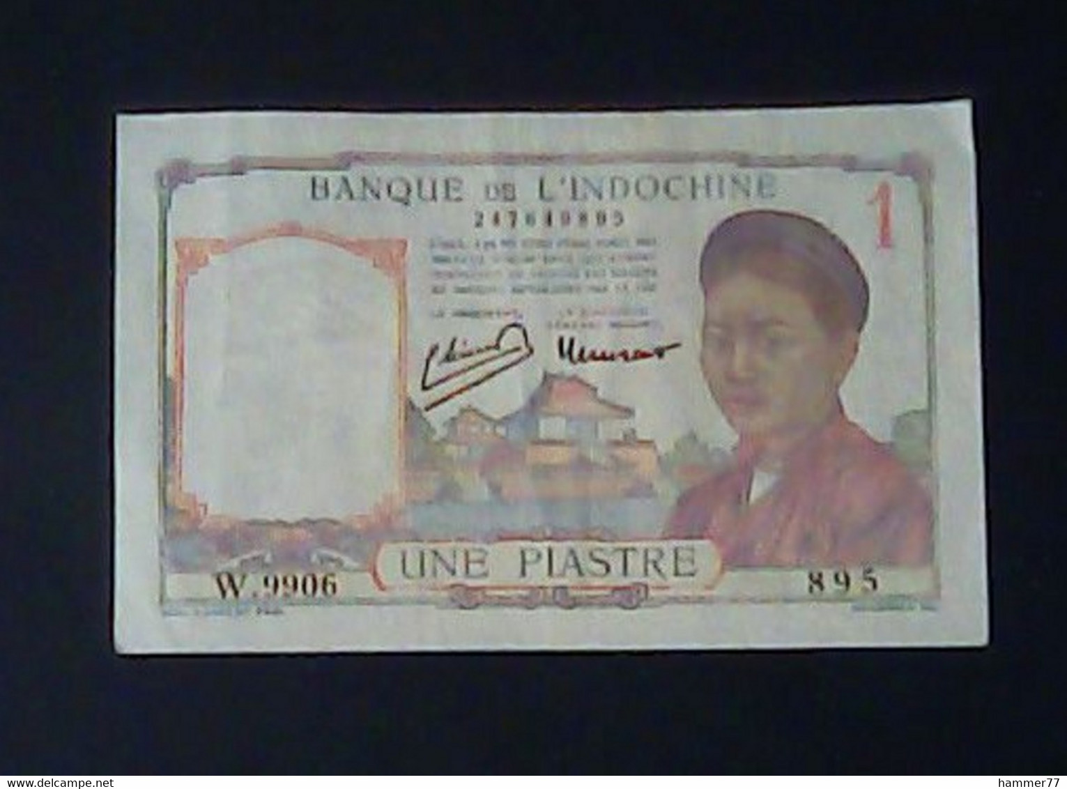 Indochina 1946: 1 Piastre - Indochina