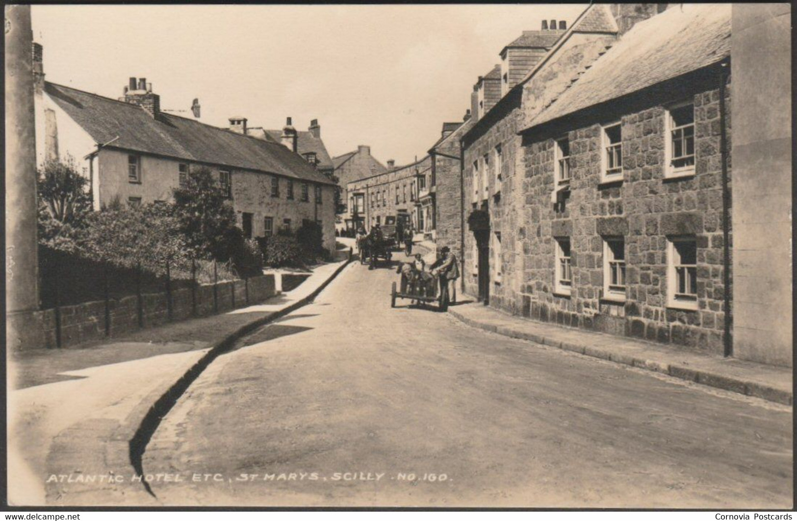 Atlantic Hotel Etc, St Mary's, Scilly, C.1920 - Gibson RP Postcard - Scilly Isles