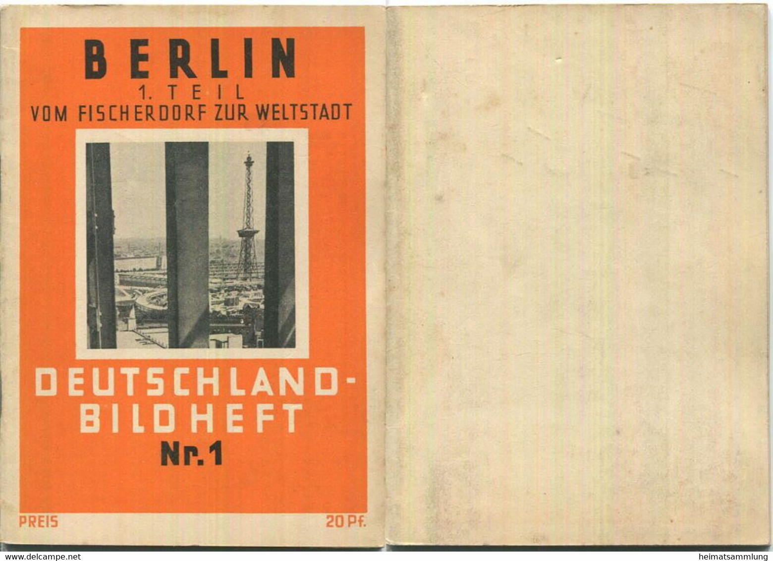 Nr. 1 Deutschland-Bildheft - Berlin 1. Teil - Vom Fischerdorf Zur Weltstadt - Berlino & Potsdam