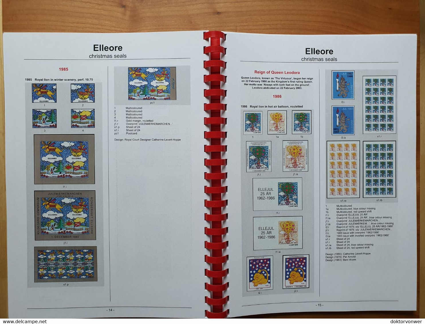 Kingdom of Elleore (Denmark) - Illustrated Collector’s Handbook - cinderella stamps, 270 pages, English