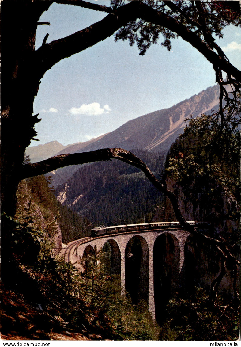 Landwasser-Viadukt Der Rhätischen Bahn Bei Filisur (9-313) - Filisur