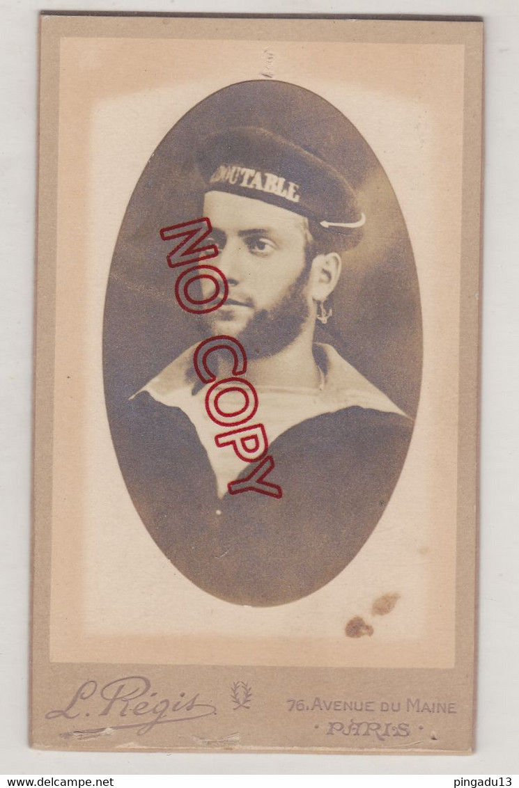 Au Plus Rapide Rare CDV Marin Cuirassé Le Redoutable Début XX ème Siècle - War, Military