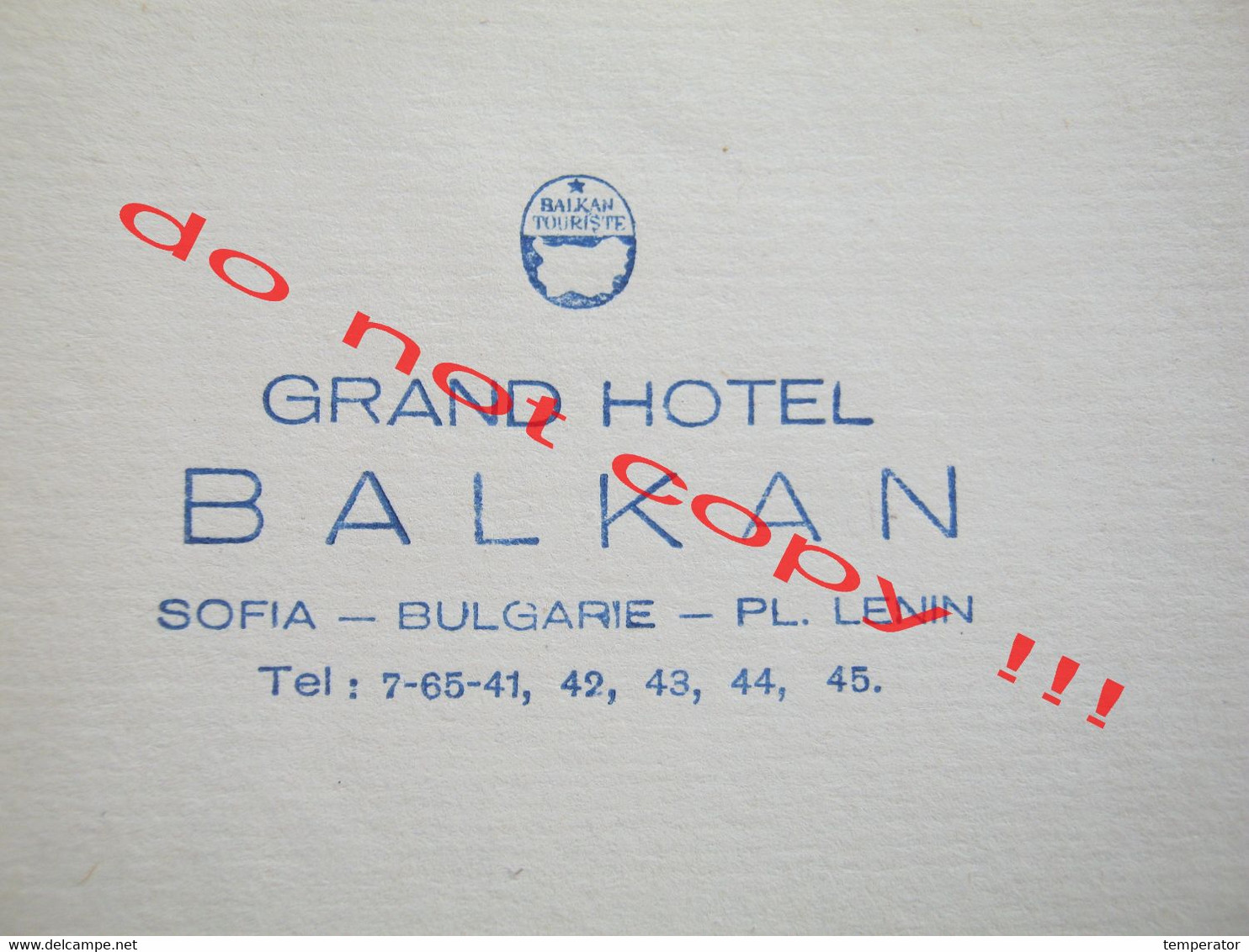 Bulgaria / Sofia - GRAND HOTEL BALKAN ( 1960 ) / Letter With Seal - Cartas & Documentos