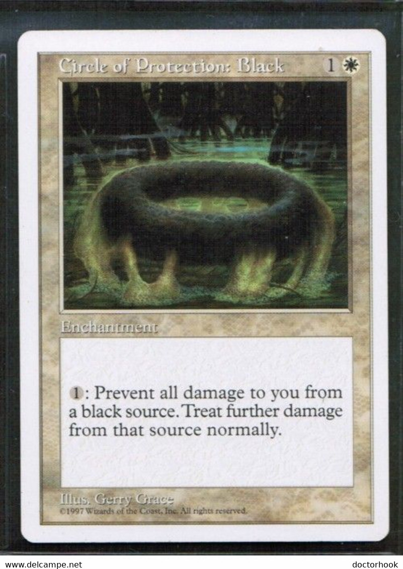 MAGIC The GATHERING  "Circle Of Protection Black"---5th EDITION (MTG--116-9) - Autres & Non Classés