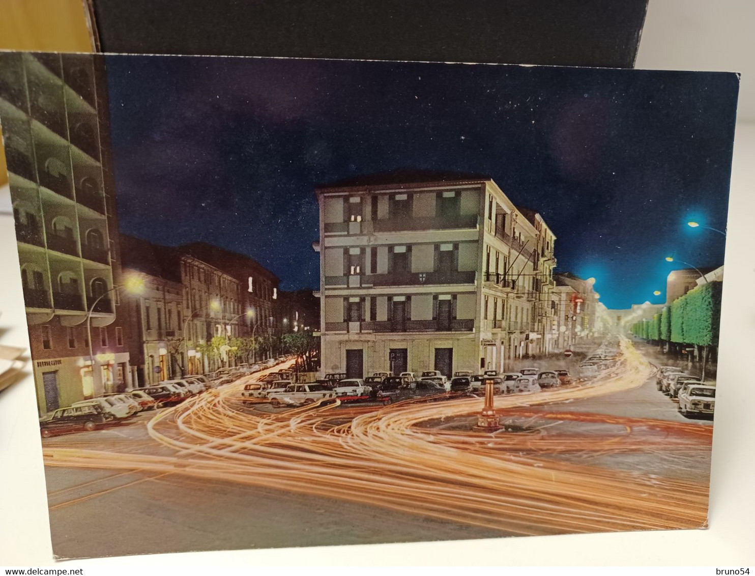 Cartolina Campobasso Corso V.Emanuele E Via Roma Notturno1970 - Campobasso