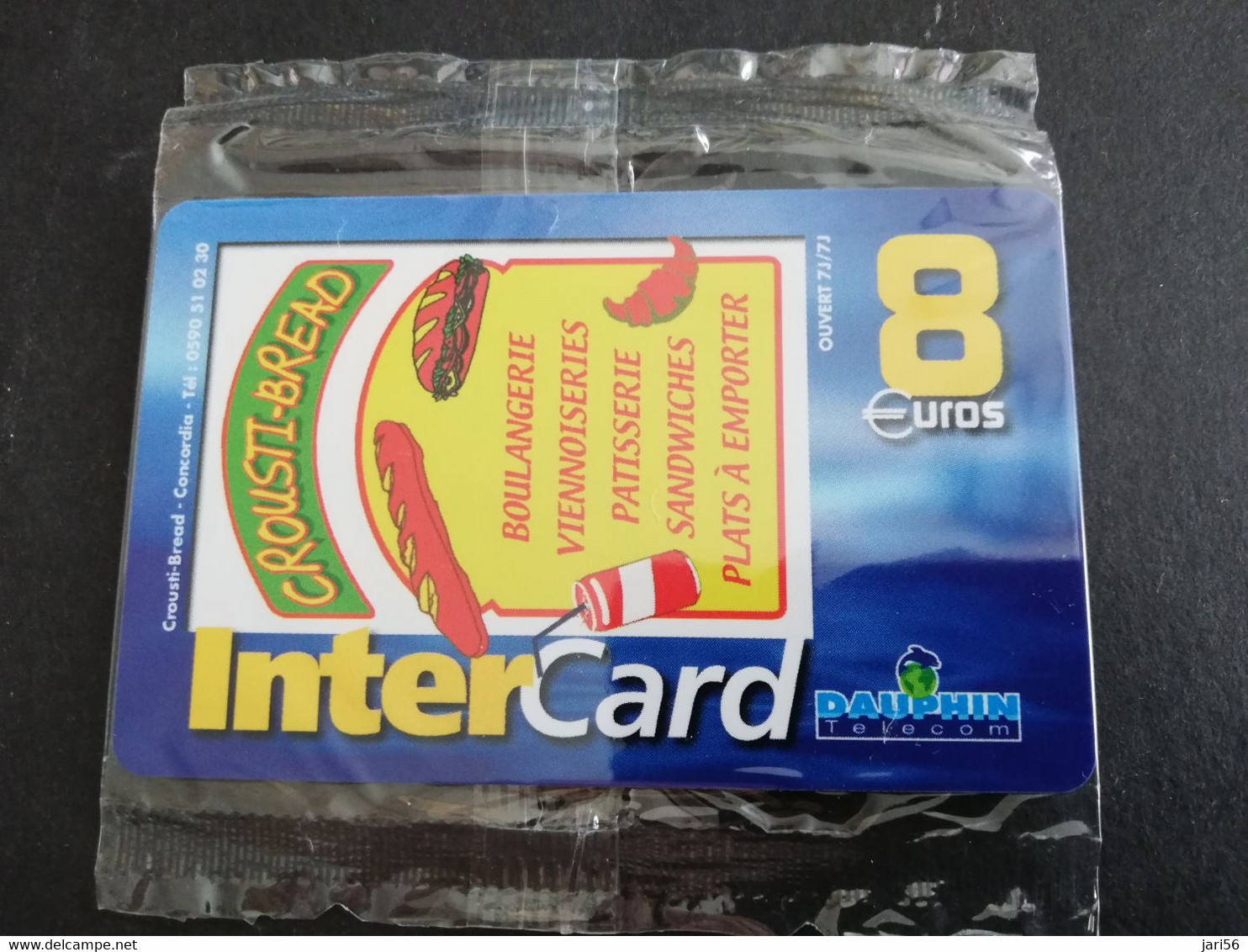 ST MARTIN / INTERCARD  8 EUROS CROUSTIE BREAD /TIRAGE 1000X   NO 111 MINT  CARD IN WRAPPER    ** 6270 ** - Antillen (Französische)