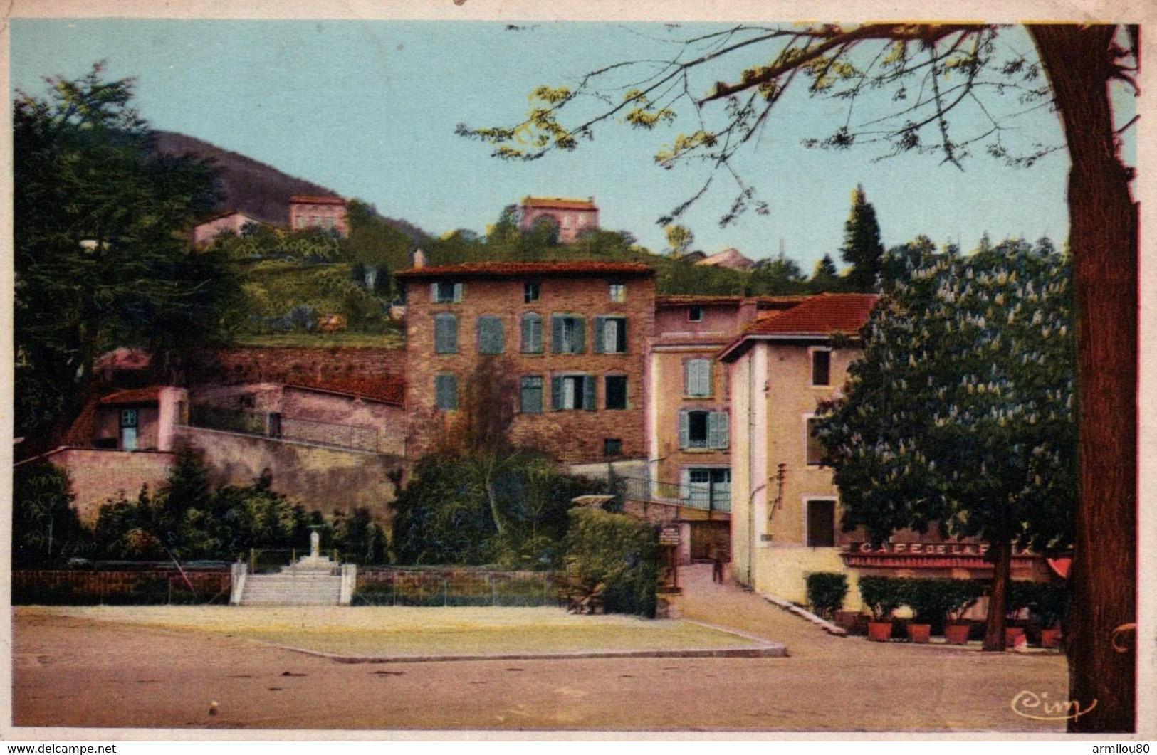 N° 93 B  BOURG ARGENTAL JARDIN PUBLIC ET MONTEE DE COTAVIOL - Bourg Argental