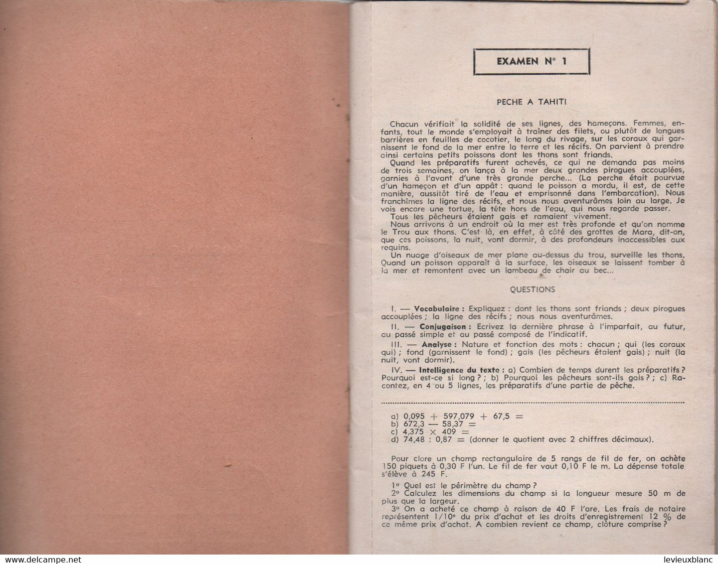 Fascicule/ LIVRET Du CANDIDAT / Entrée En Sixième/CM2/ Pascale BIOIS/  Editions SONZE/1967             CAH313 - Diplome Und Schulzeugnisse