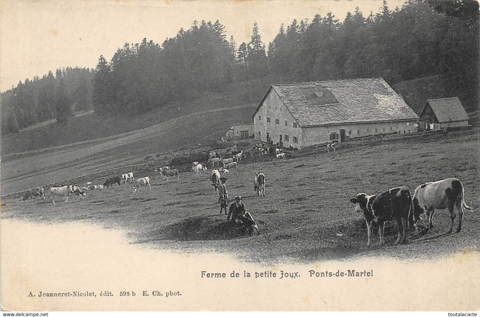 CPA  SUISSE FERME DE LA PETITE JOUX PONTS DE MARTEL - Ponts-de-Martel