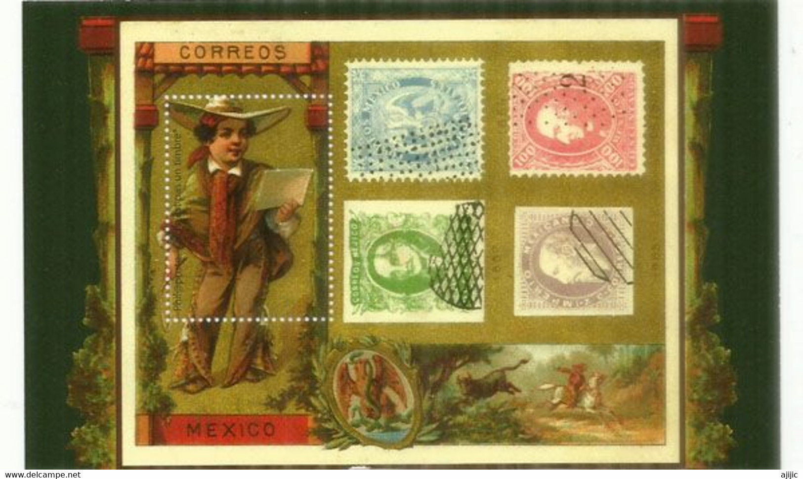 Servicio Postal Francia Con El Imperio Mexicano 1864/1867. Vignette - Unused Stamps