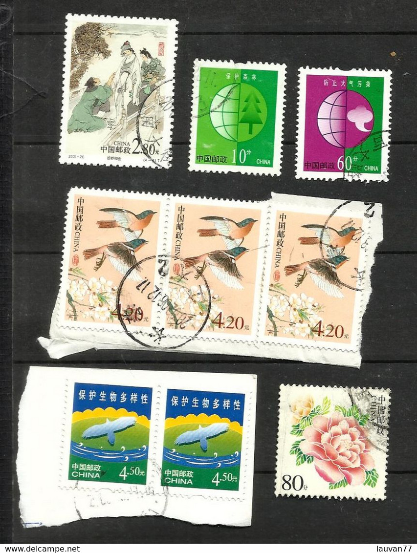 Chine N°3954, 3969, 3970, 3983, 4144, 4188 Cote 4.35€ (doubles Offerts) - Used Stamps