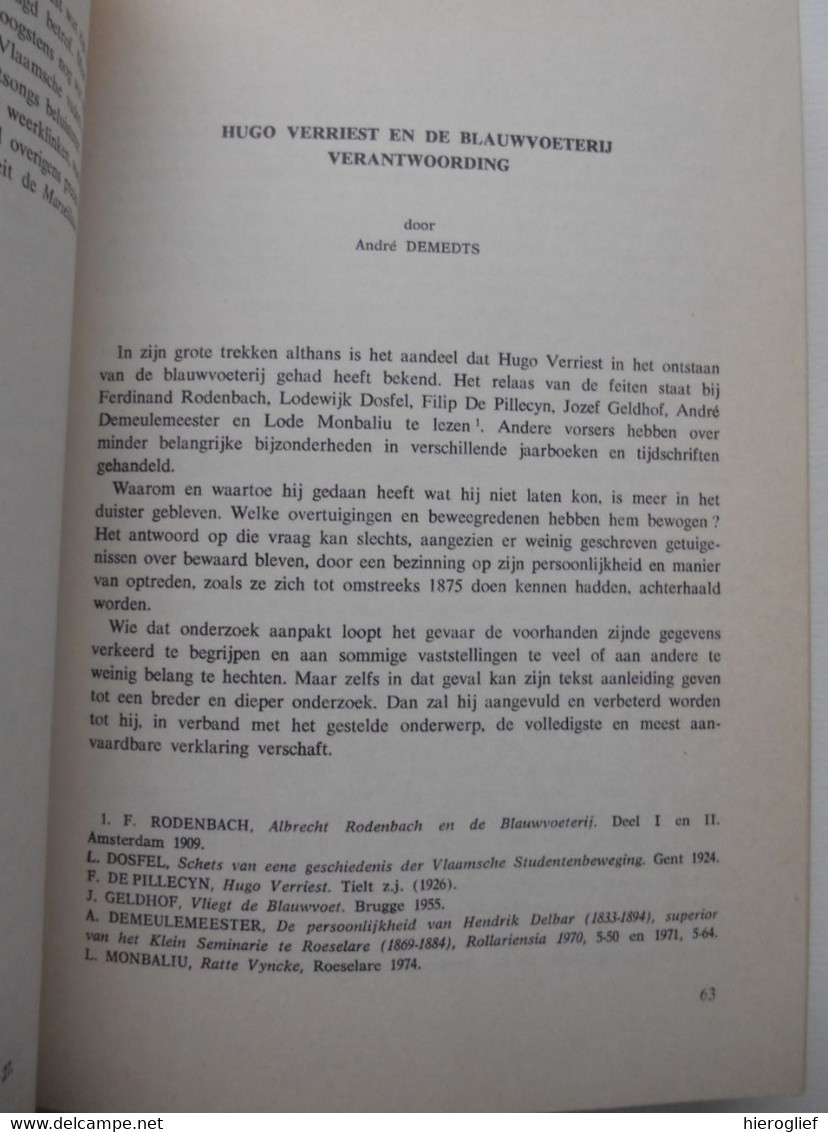 DE GROOTE STOORINGE 1875 Bijdrage Tot De GESCHIEDENIS Vd VLAAMSE STUDENTEN BEWEGING Blauwvoet ROESELARE - Histoire