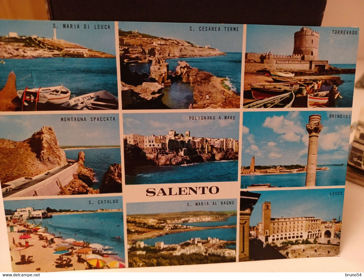 Cartolina Salento,s.Cesarea Mare,Torrevago,Polignano,S.cataldo,S.Maria Al Bagno,Lecce,Brindisi,S.Maria Di Leuca - Otros & Sin Clasificación