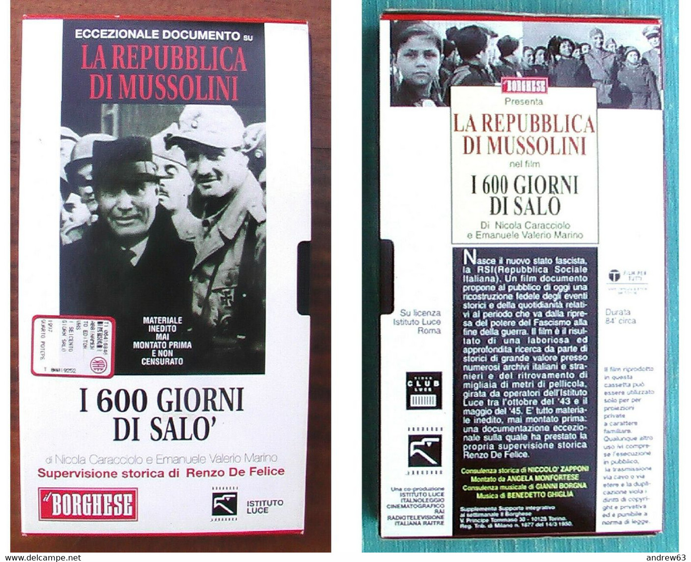 VHS - La Repubblica Di Mussolini - I 600 Giorni Di Salò - Istituto Luce - Usato - Dokumentarfilme