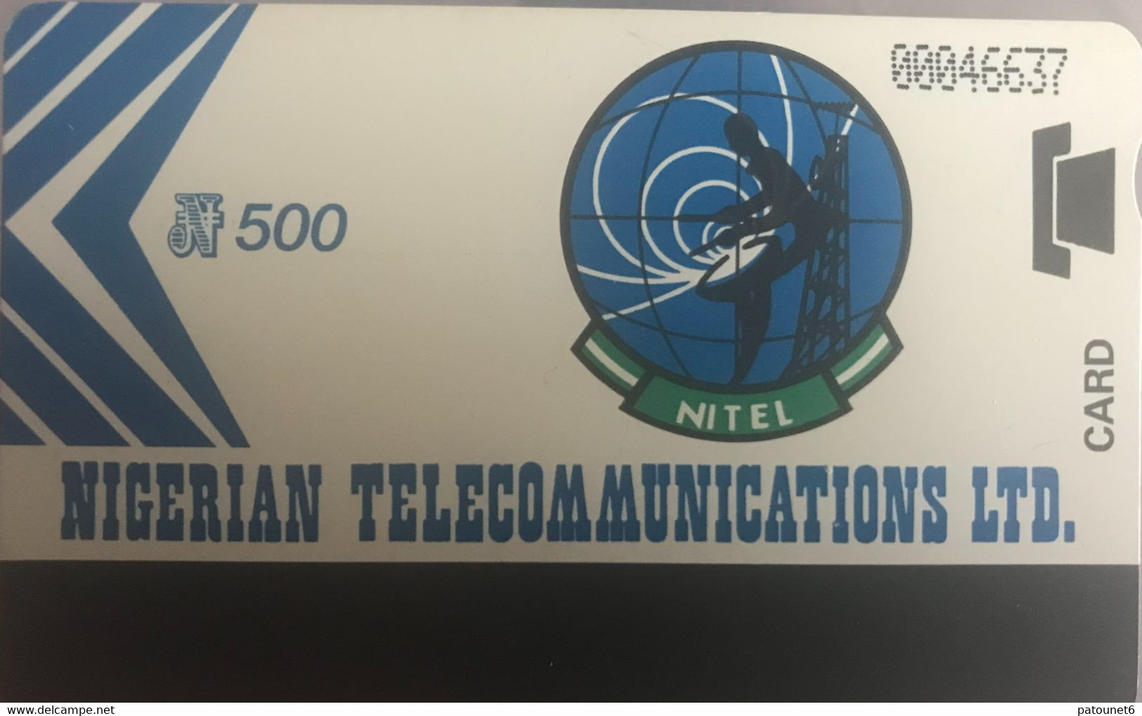 NIGERIA  - Recharge  - Magnétique  -  NIGERIAN TELECOMMUNICATIONS LTD. -  N 500 - Nigeria