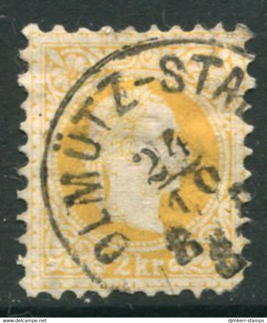 AUSTRIA 1874 Franz Joseph 2 Kr. Fine Print Used With Olmütz (Olomouc)  Postmark.  Michel 35 II - ...-1918 Prephilately