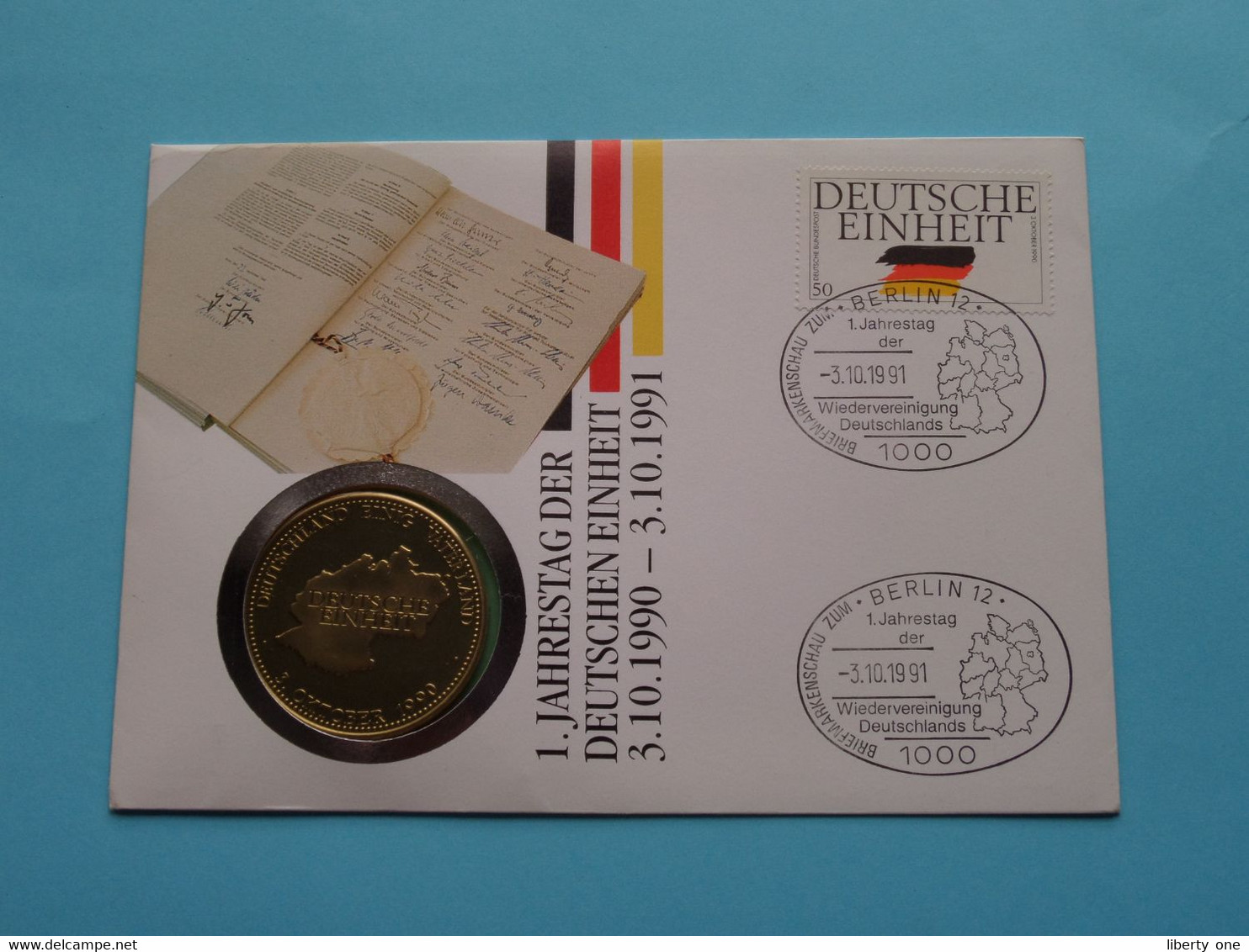DEUTSCHE EINHEIT 3 OKTOBER 1990 ( Stamp > 1991 ) N° 2708 ! - Monete Allungate (penny Souvenirs)