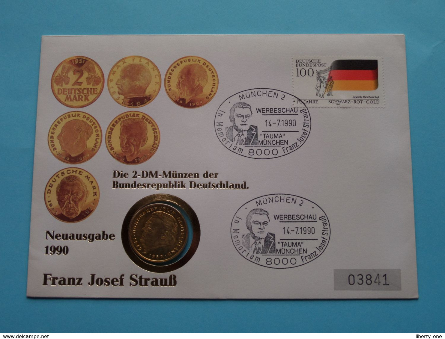 Die 2-DM-Münzen Der Bundesrepublik DEUTSCHLAND Neuausgabe 1990 D Franz Josef Strauss ( Stamp > 1990 ) N° 03841 ! - Monedas Elongadas (elongated Coins)