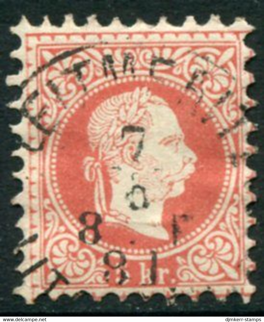 AUSTRIA 1874 Franz Joseph 5 Kr. Fine Print Used  With Leitmeritz (Litoměřice)  Postmark.  Michel 37 II - ...-1918 Prephilately