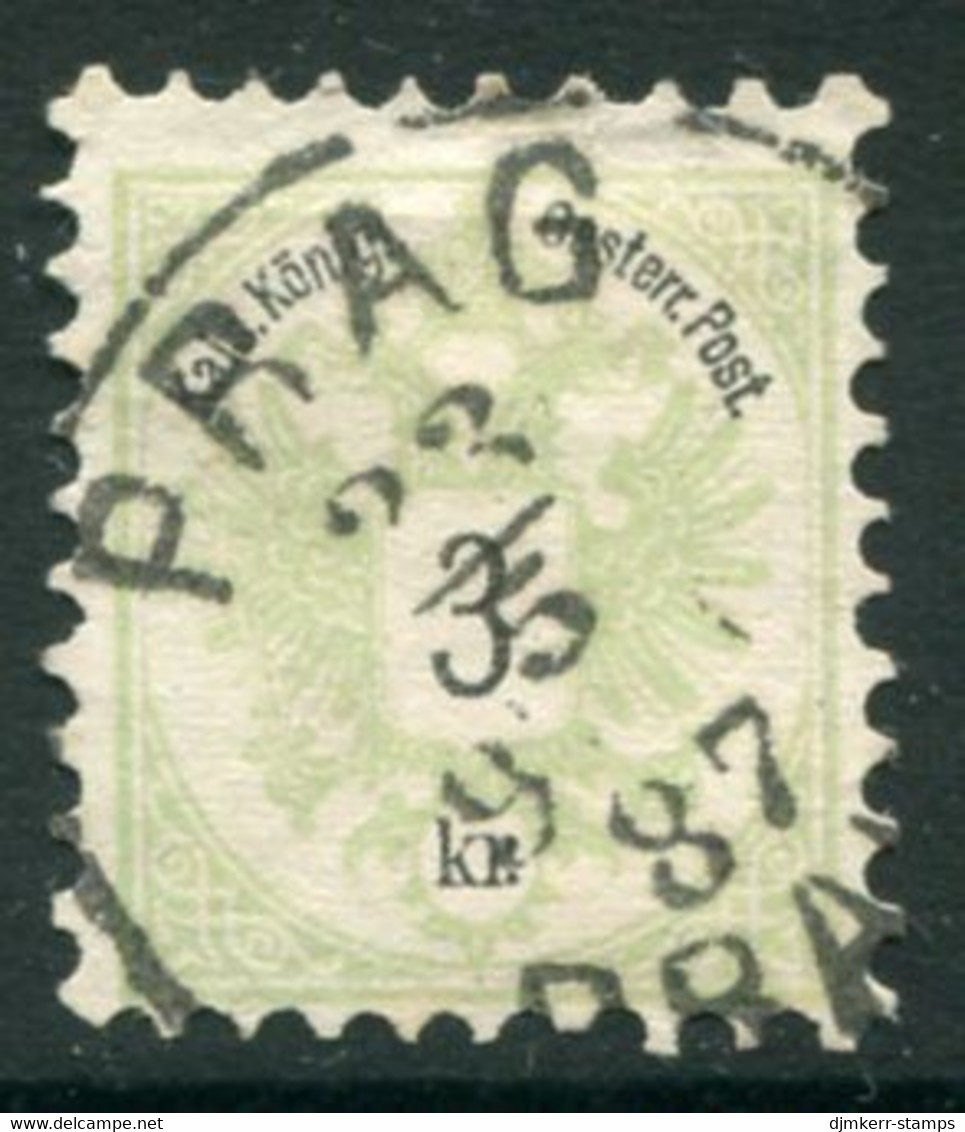 AUSTRIA 1883 Arms 3 Kr. Used With Prague  Postmark.  Michel 45 - ...-1918 Préphilatélie