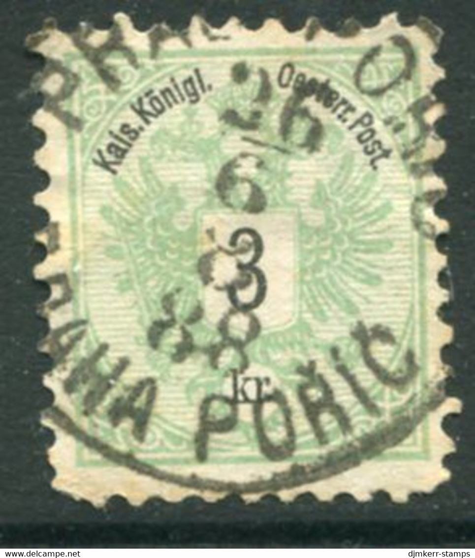 AUSTRIA 1883 Arms 3 Kr. Used With Prague  Pořič Postmark.  Michel 45 - ...-1918 Prephilately