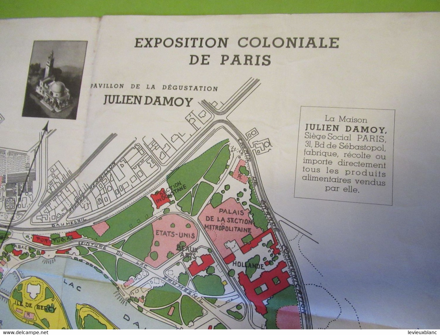 Exposition Coloniale/ Pavillon de dégustation des Produits JULIEN DAMOY/ Grand Plan Global de L'Exposition/1931   VPN345