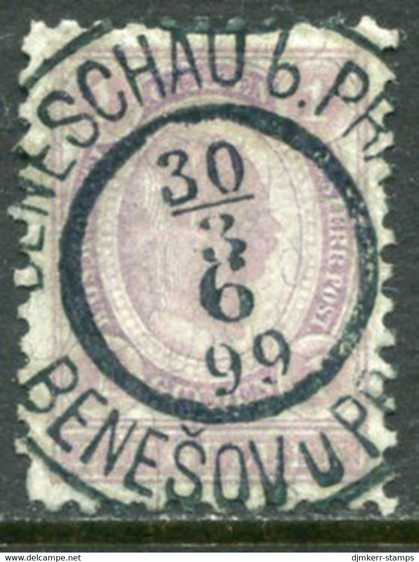AUSTRIA 1896 Franz Joseph 1 G.. Used  With Benešov Postmark.  Michel 67 - ...-1918 Voorfilatelie