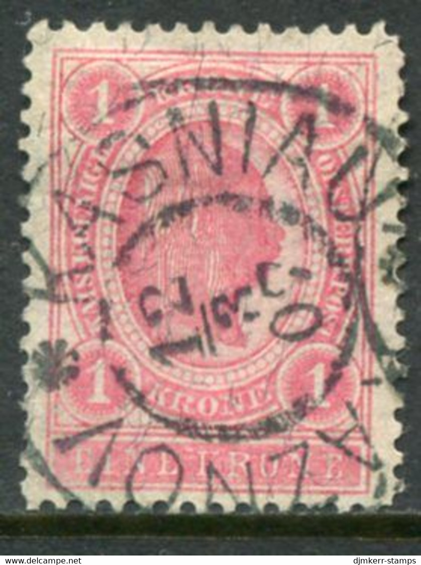 AUSTRIA 1899 Franz Joseph 1 G.. Used  With Kaznov Postmark.  Michel 81 - ...-1918 Voorfilatelie