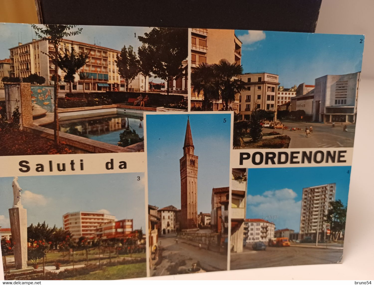 2 Cartoline Pordenone ,saluti Da, Vedutine 93° Provincia D'Italia Anni 60 - Pordenone