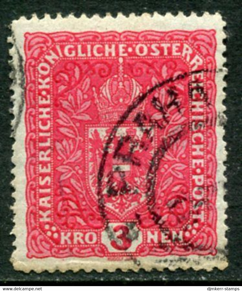 AUSTRIA 1917 Arms 3 Kr. . Used  With Prague Postmark.  Michel 205 I - ...-1918 Préphilatélie