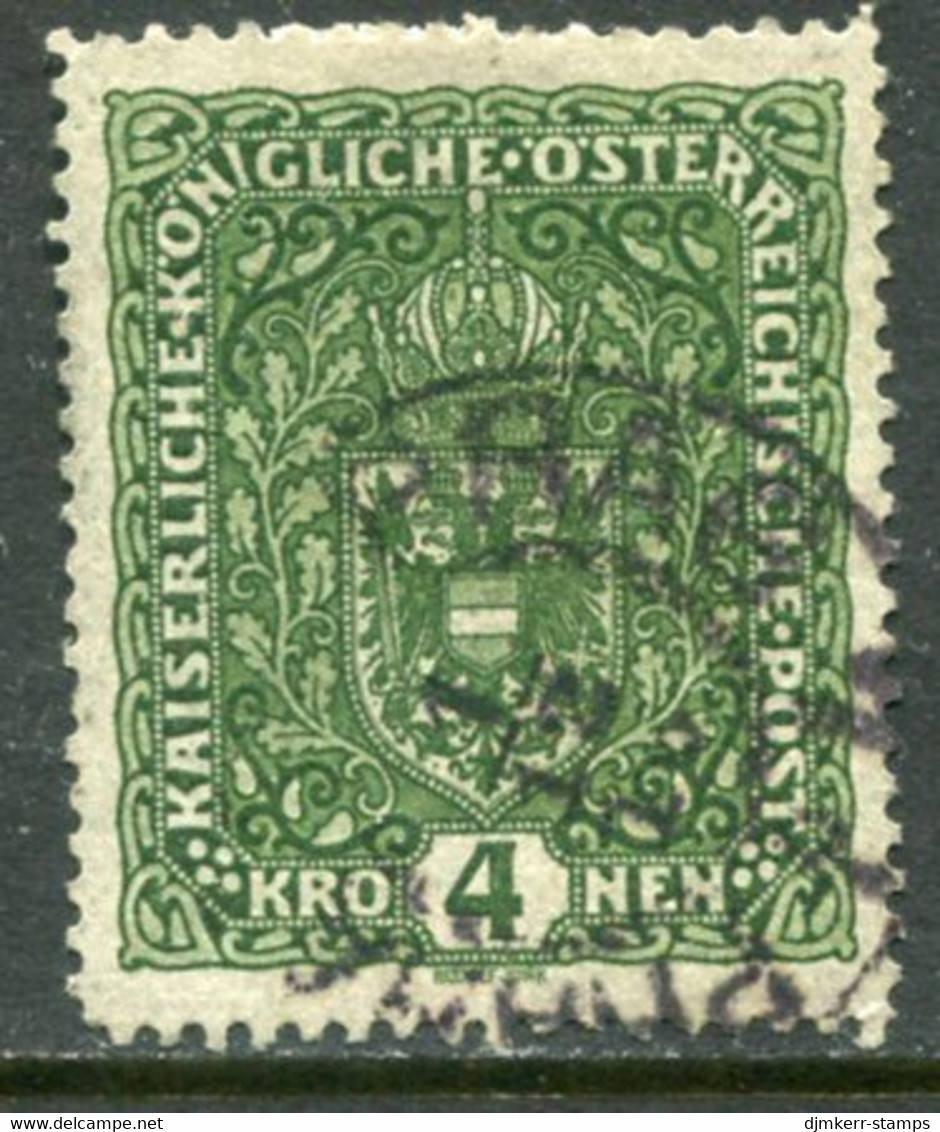 AUSTRIA 1916 Arms 4 Kr.. Used  With Prague Postmark.  Michel 202 I - ...-1918 Prefilatelia