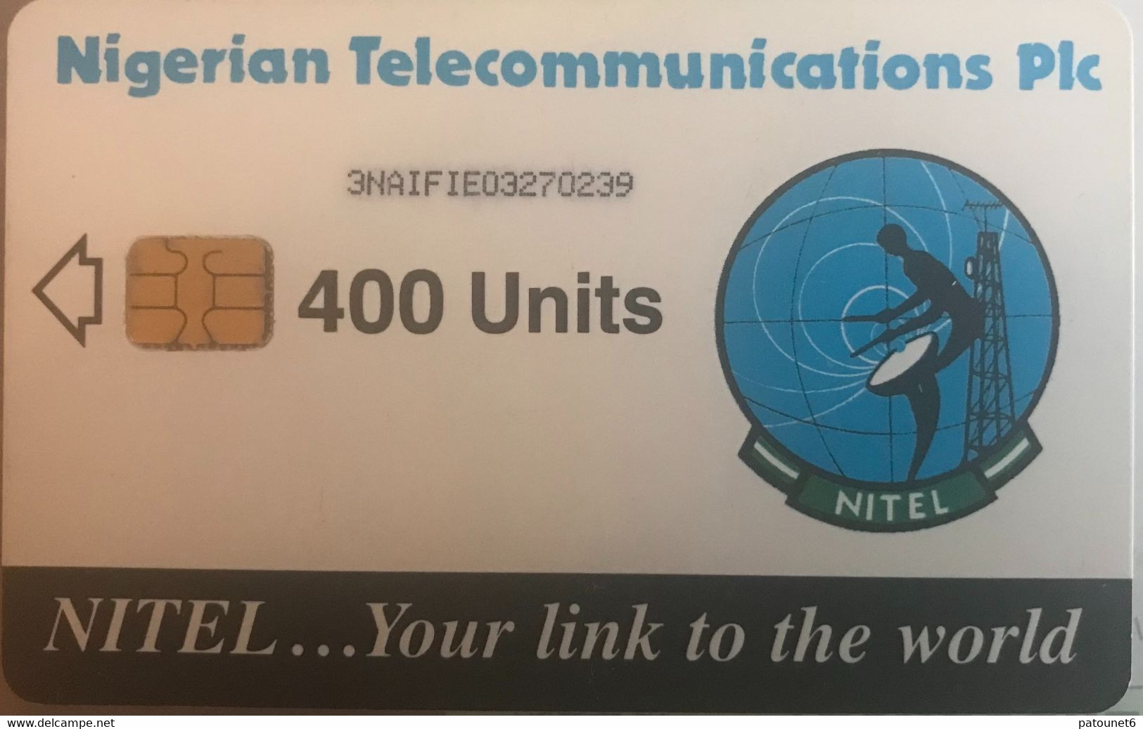 NIGERIA   -   Phonecard  -  Nigerian Telecommunications Ltd - 400 Units - Nigeria