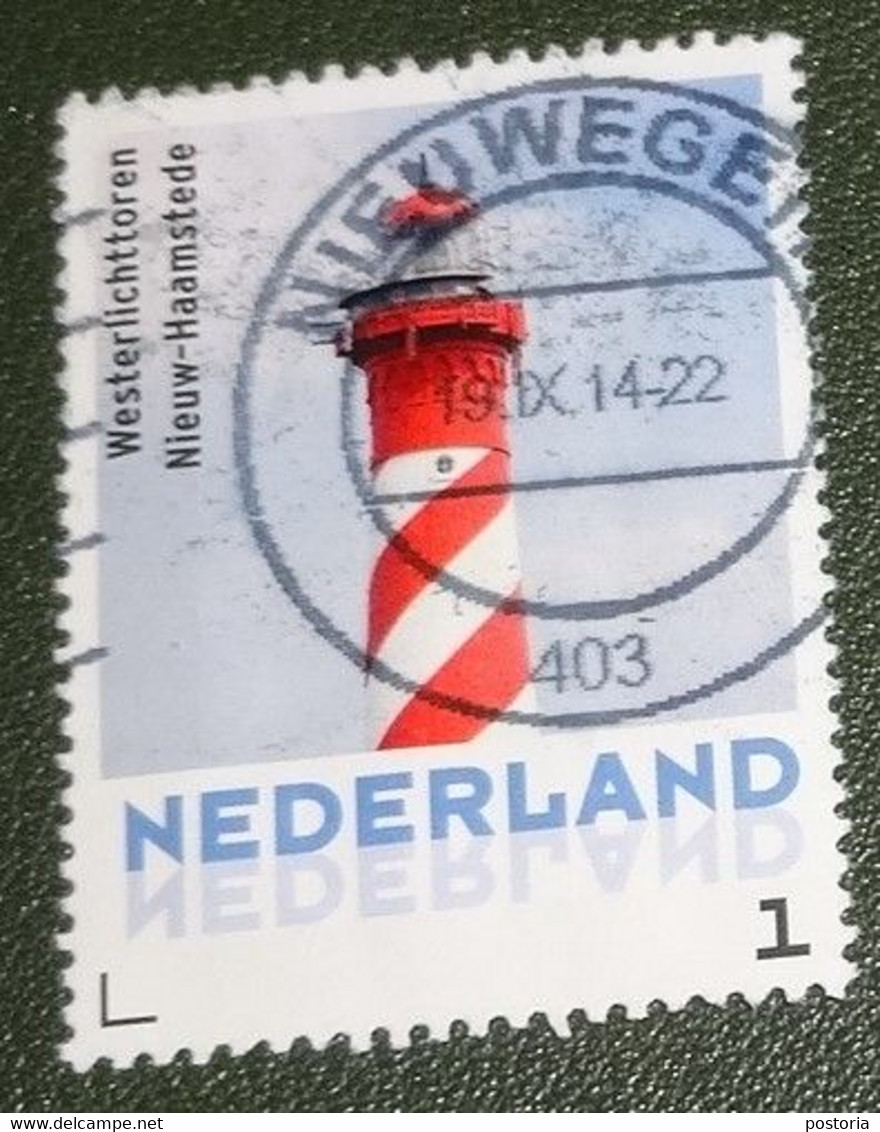 Nederland - NVPH - 3013-Ab-13- Vuurtorens - 2014 - Persoonlijke Gebruikt - Cancelled - Westerlichttoren Nieuw-Haamstede - Sellos Privados