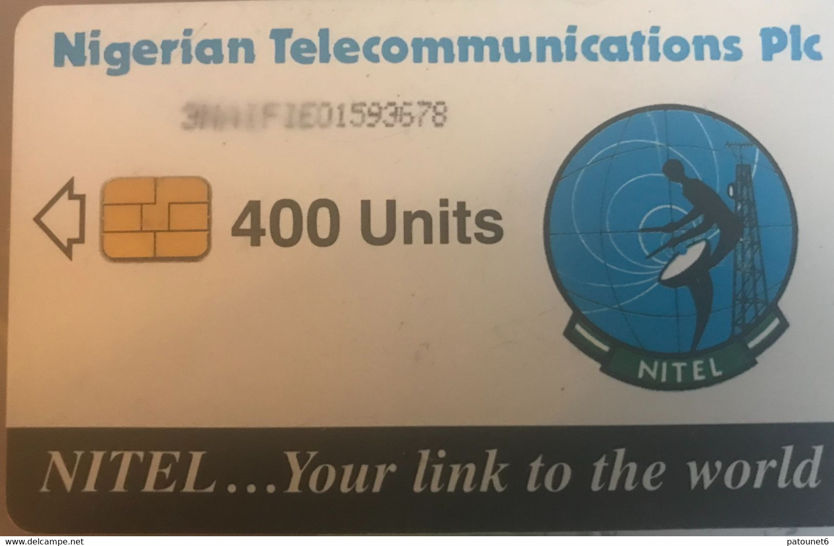 NIGERIA   -   Phonecard  -  Nigerian Telecommunications Ltd - 400 Units  -  Différent Ship - N° De Série - Nigeria