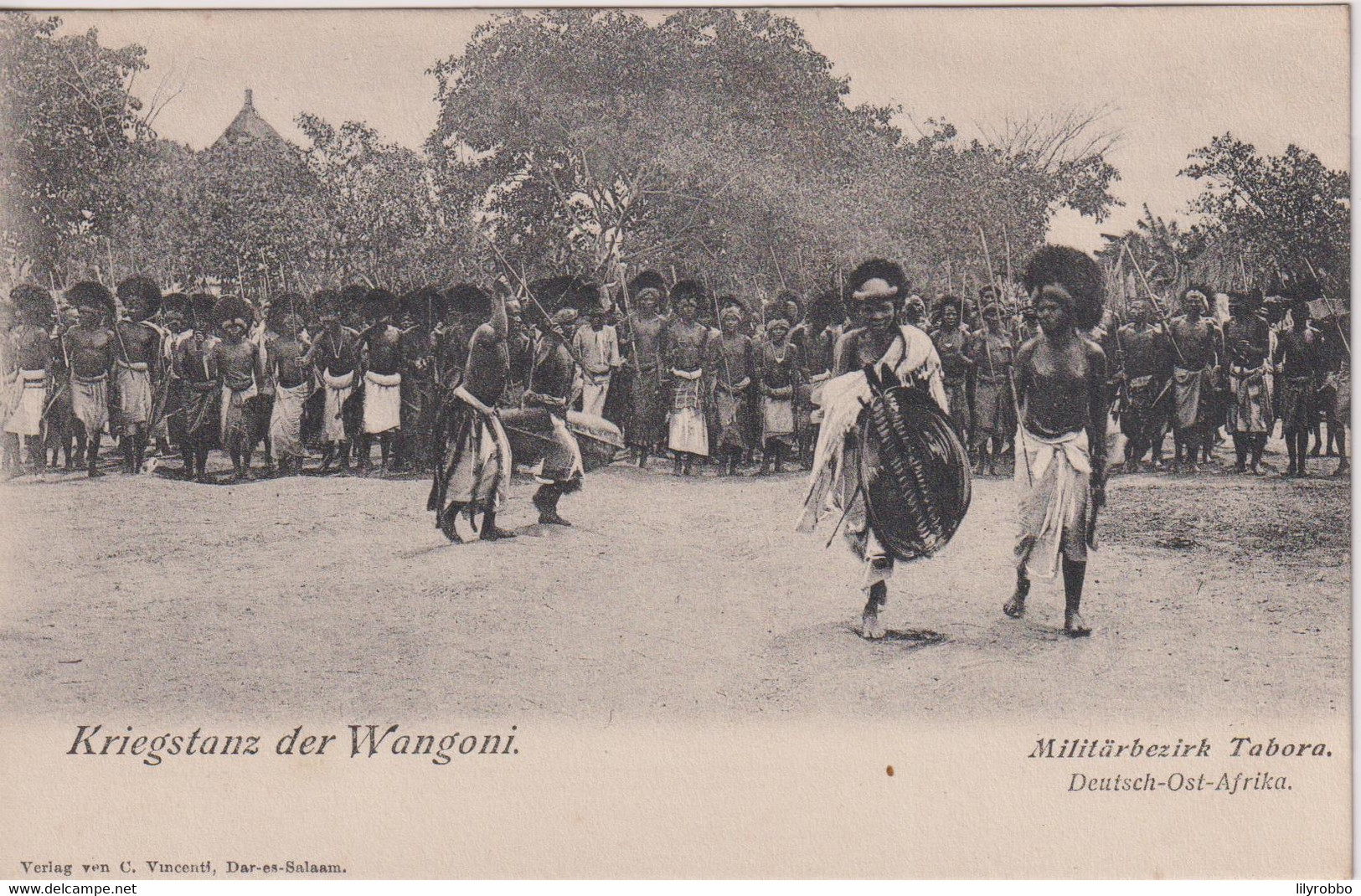 DEUTSCH-OST-AFRICA (Tanzania) - Kriegstanz Der Wangoni.  Militarbezirk TABORA - Superb Ethnic Animation - Tansania