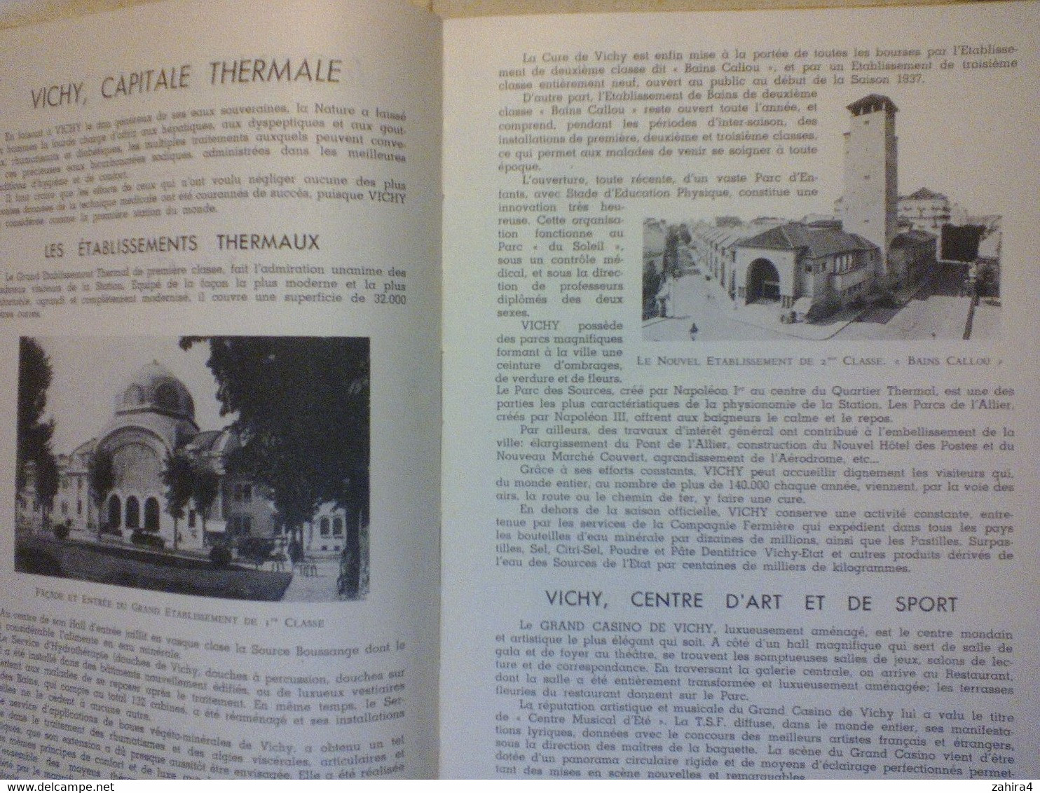 Rare - Agenda Publicitaire 1939 Vichy Etat Offert Par La Cie Fermière Nombreuses Photos  & Pub Vierge  Imp. Wallon Vichy - Bourbonnais