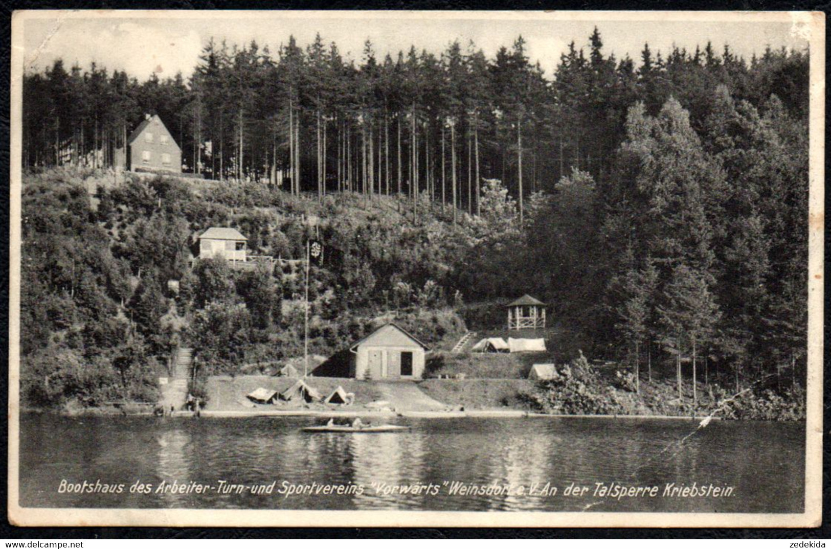 F4486 - Kriebstein Talsperre Bootshaus Sportverein Vorwärts Weinsdorf - Doebeln