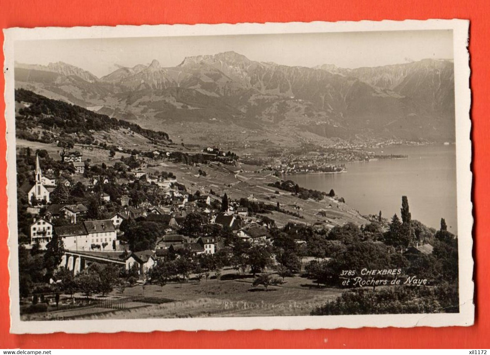 ZQD-21  Chexbres Panorama Vers Vevey Et Rochers De Naye. Circulé 1936. Phototypie 3785 - Chexbres