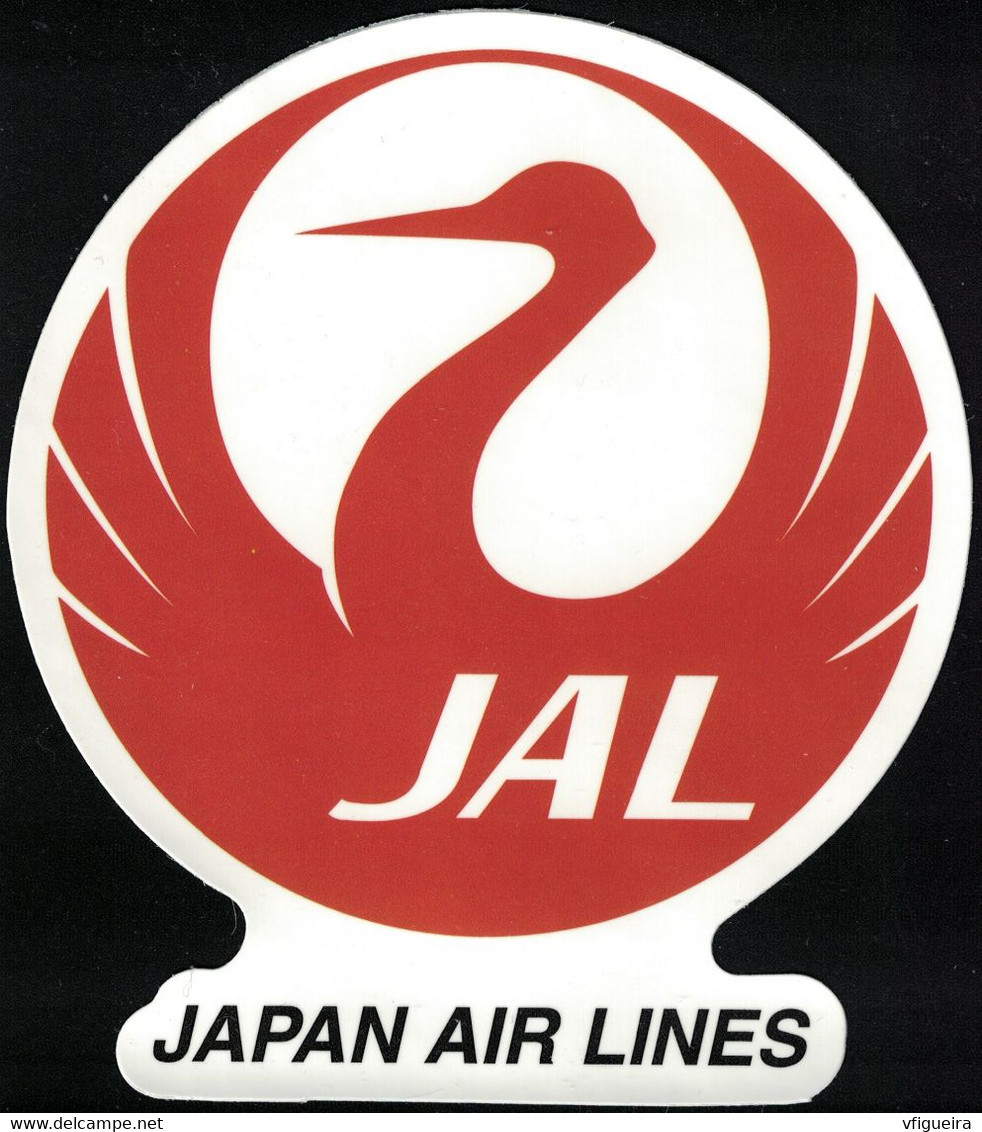 Autocollant JAL Japan Air Lines Airlines Compagnie Aérienne - Pegatinas