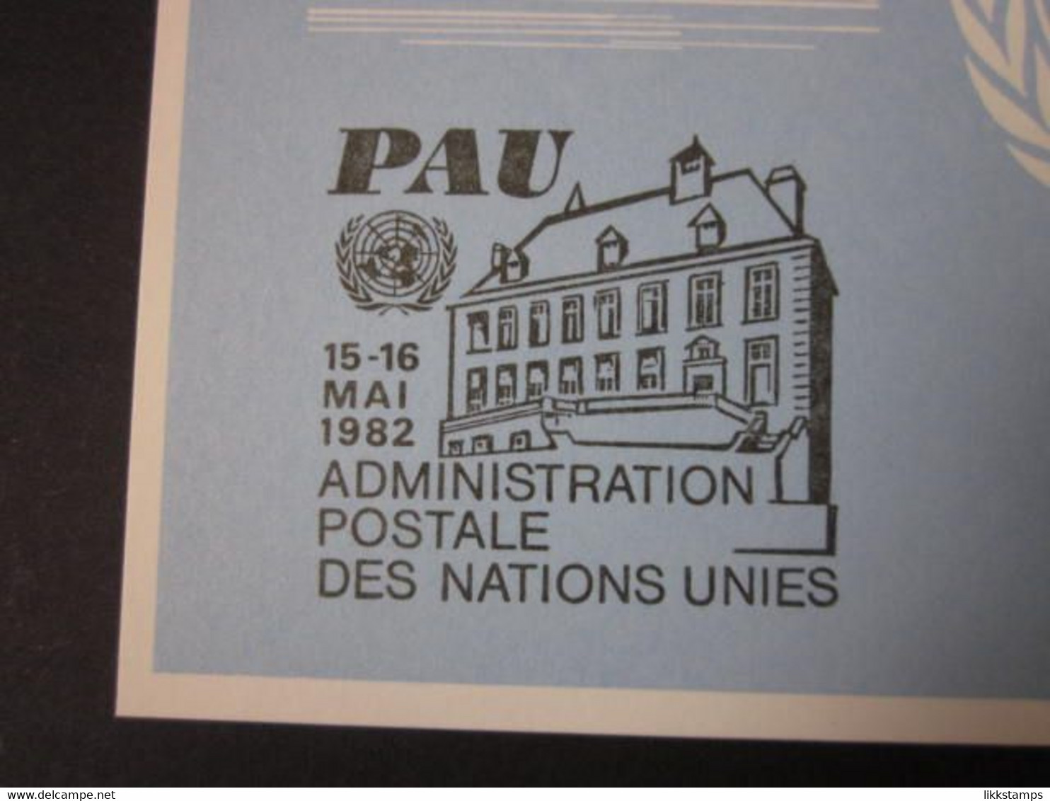 A RARE 1982 PAU EXHIBITION SOUVENIR CARD WITH FIRST DAY OF EVENT CANCELLATION. ( 02267 ) - Brieven En Documenten