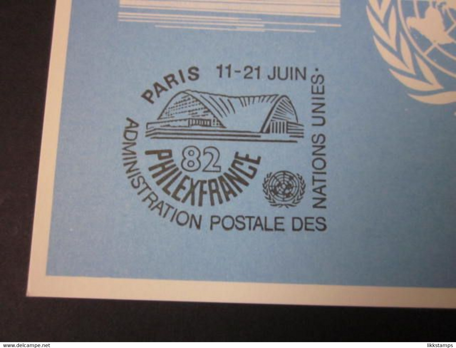 A RARE PHILEXFRANCE '82 EXHIBITION SOUVENIR CARD WITH FIRST DAY OF EVENT CANCELLATION. ( 02269  ) - Storia Postale