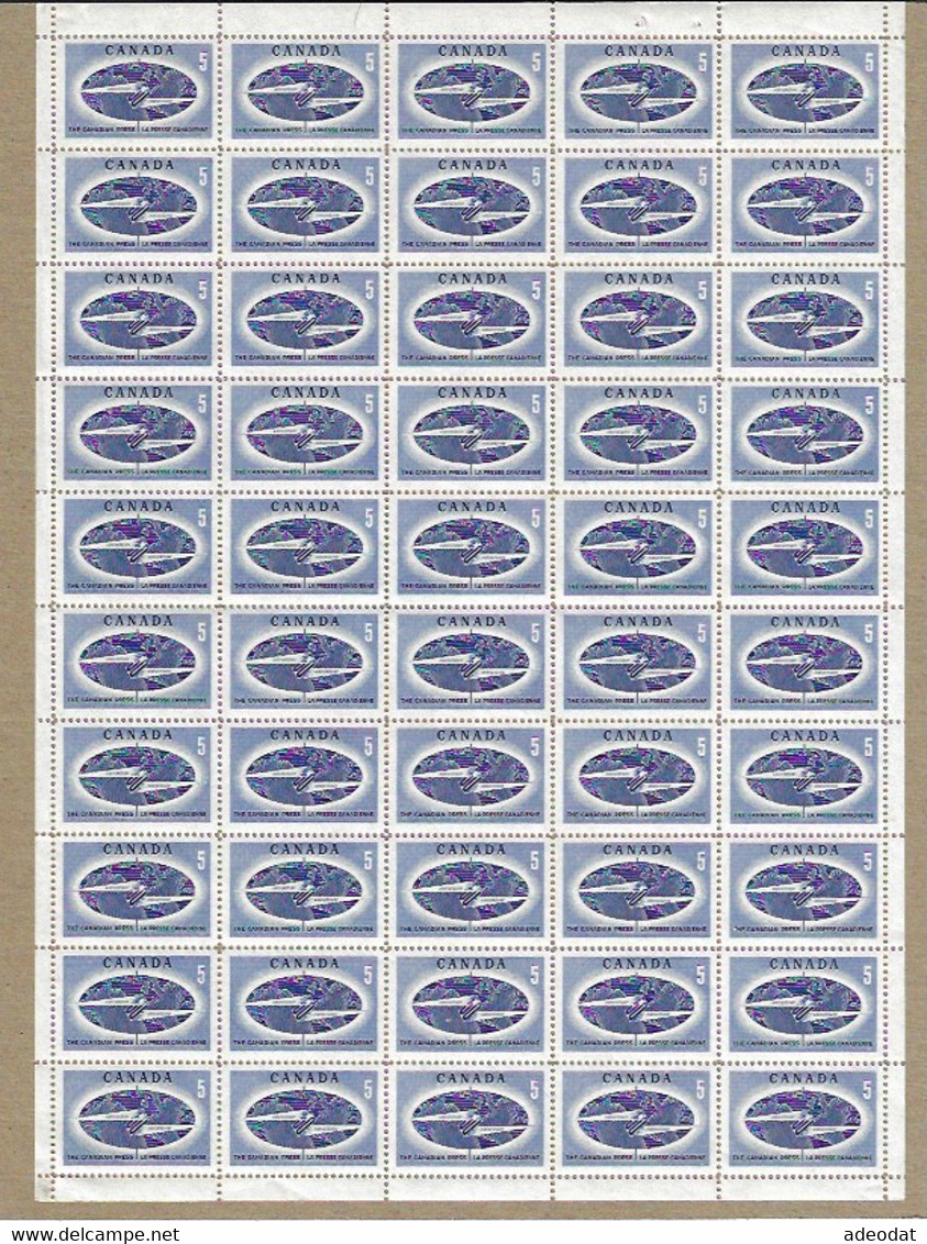 CANADA 1967 SCOTT 473 MNH SHEET OF 50 - Ganze Bögen