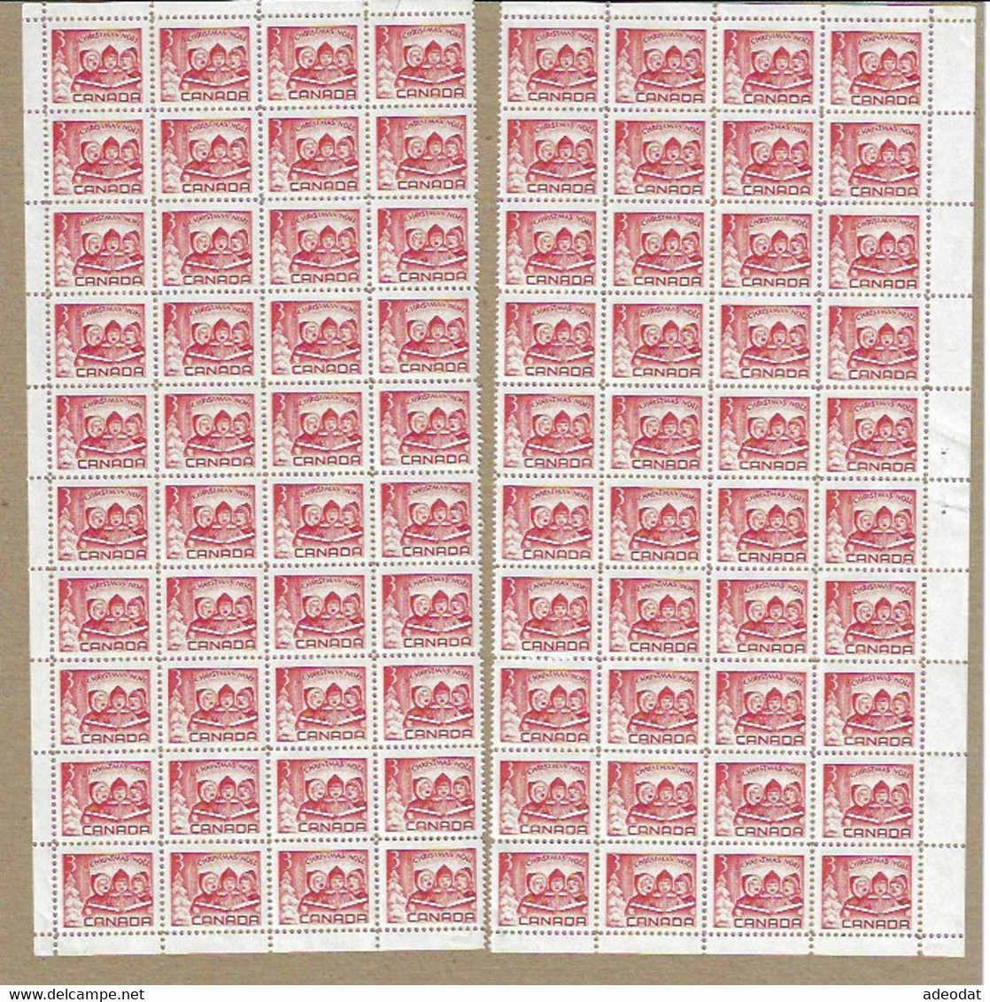 CANADA 1967 SCOTT 476 MNH 2  SHEETS OF 40 - Fogli Completi