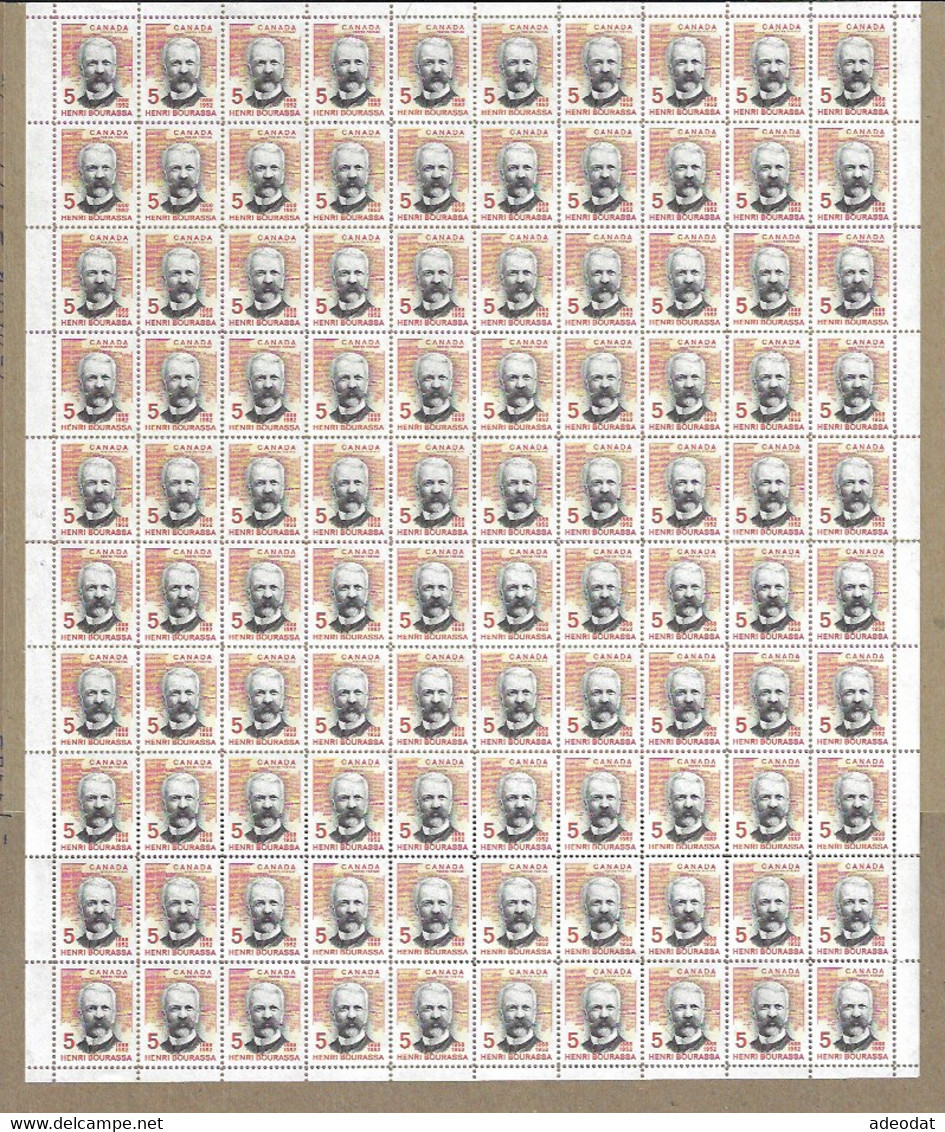 CANADA 1968 SCOTT 485 MNH SHEET OF 100 - Fogli Completi