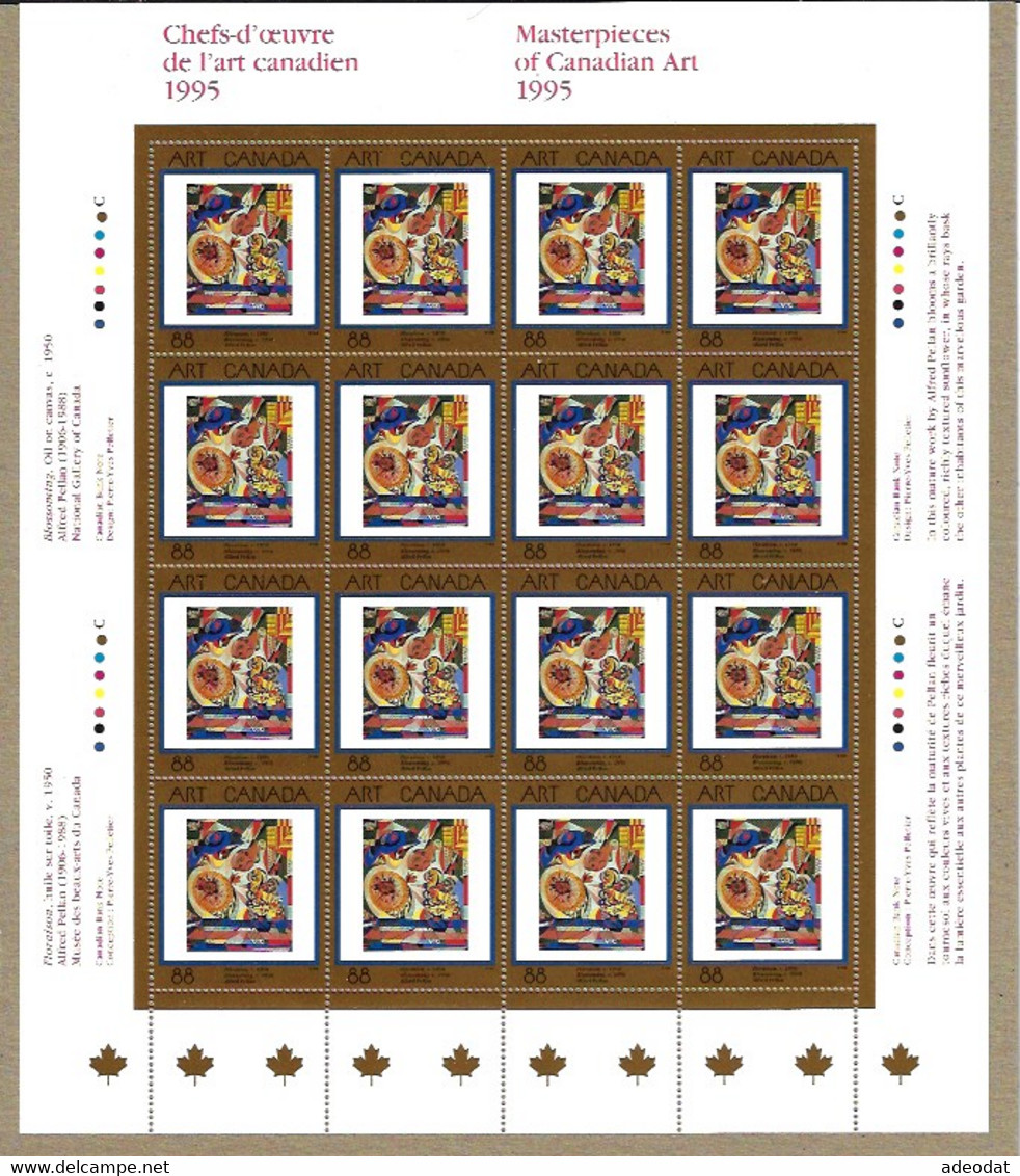 CANADA 1995 SCOTT 1545 MNH SHEET OF 16 - Feuilles Complètes Et Multiples