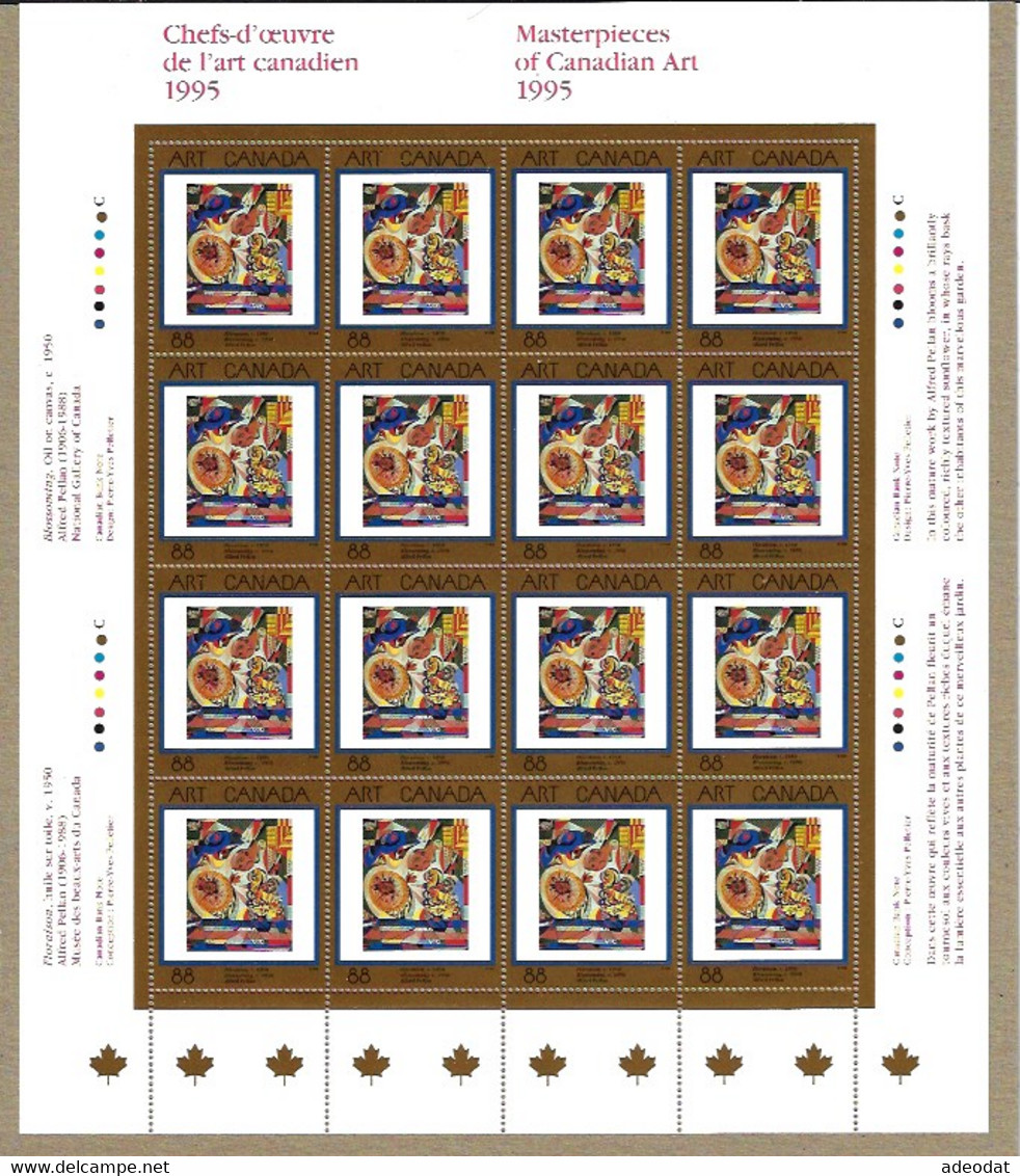 CANADA 1995 SCOTT 1545 MNH SHEET OF 16 - Full Sheets & Multiples