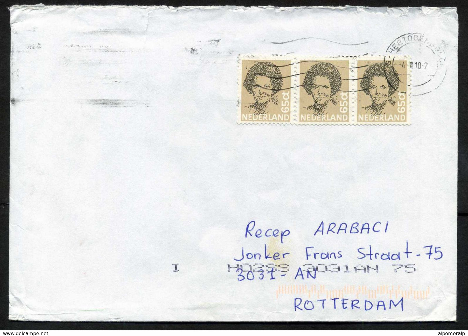 Netherlands 's-Hertogenbosch 2010 Mail Cover Used To Turkey | Mi 1197 Queen Beatrix, Type 'Struyken' - Lettres & Documents