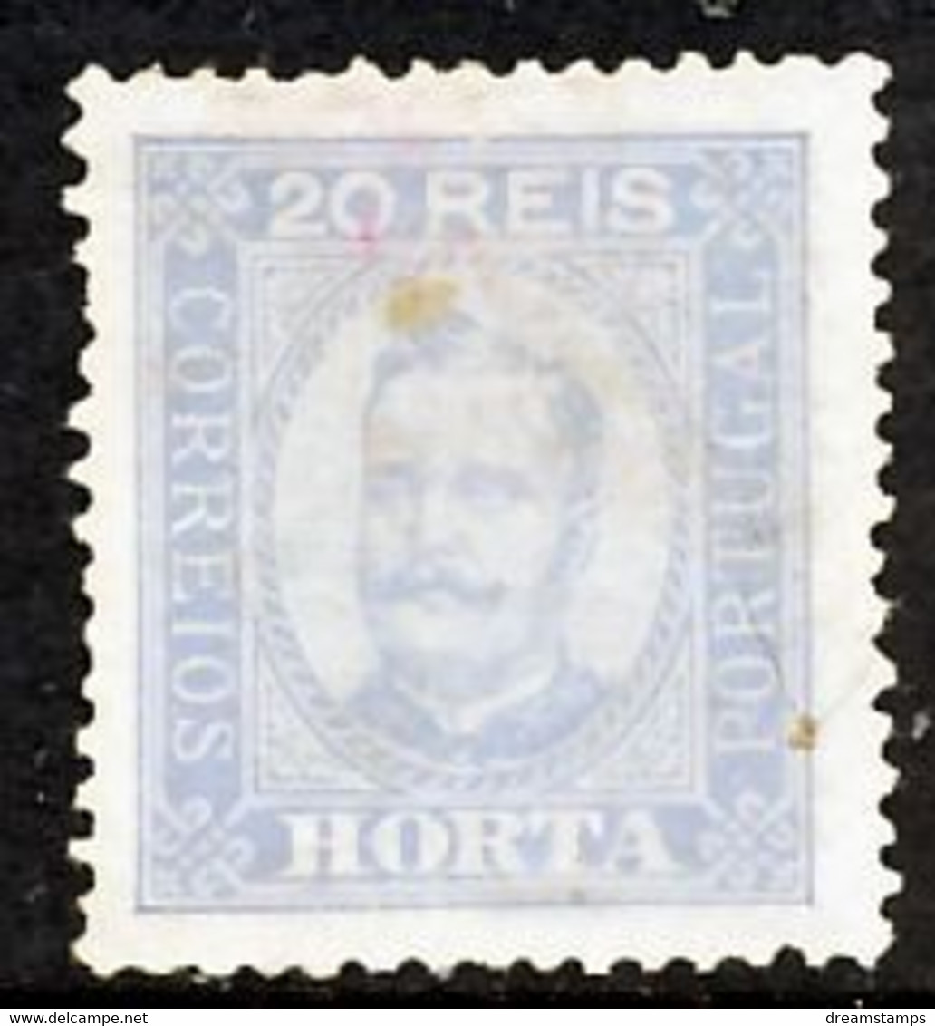 !										■■■■■ds■■ Horta 1892 AF#04 (*) King Carlos Neto 20 Réis Chalky 12,5 (x1994) - Horta