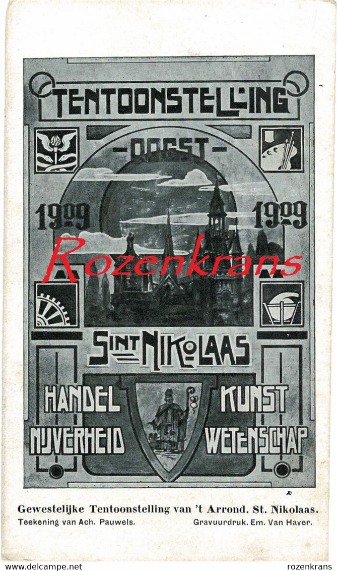 Sint-Niklaas Waas Waasland Nikolaas Tentoonstelling 1909 Oogst Reclame Publicite Fabriek Van Chales Ghislain Bulteel - Sint-Niklaas